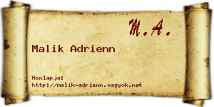 Malik Adrienn névjegykártya